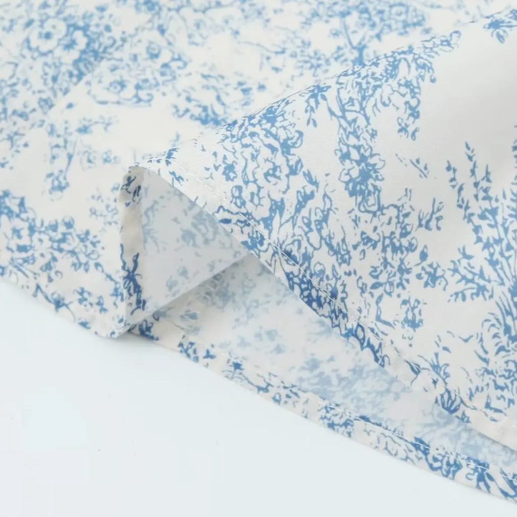 Drawstring waist cinching printed short dress eprolo