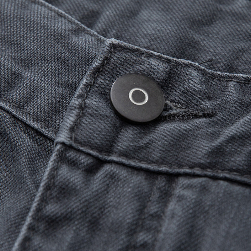 Patchwork Wide-Leg Pants Unisex Loose Straight Casual Cargo Pants