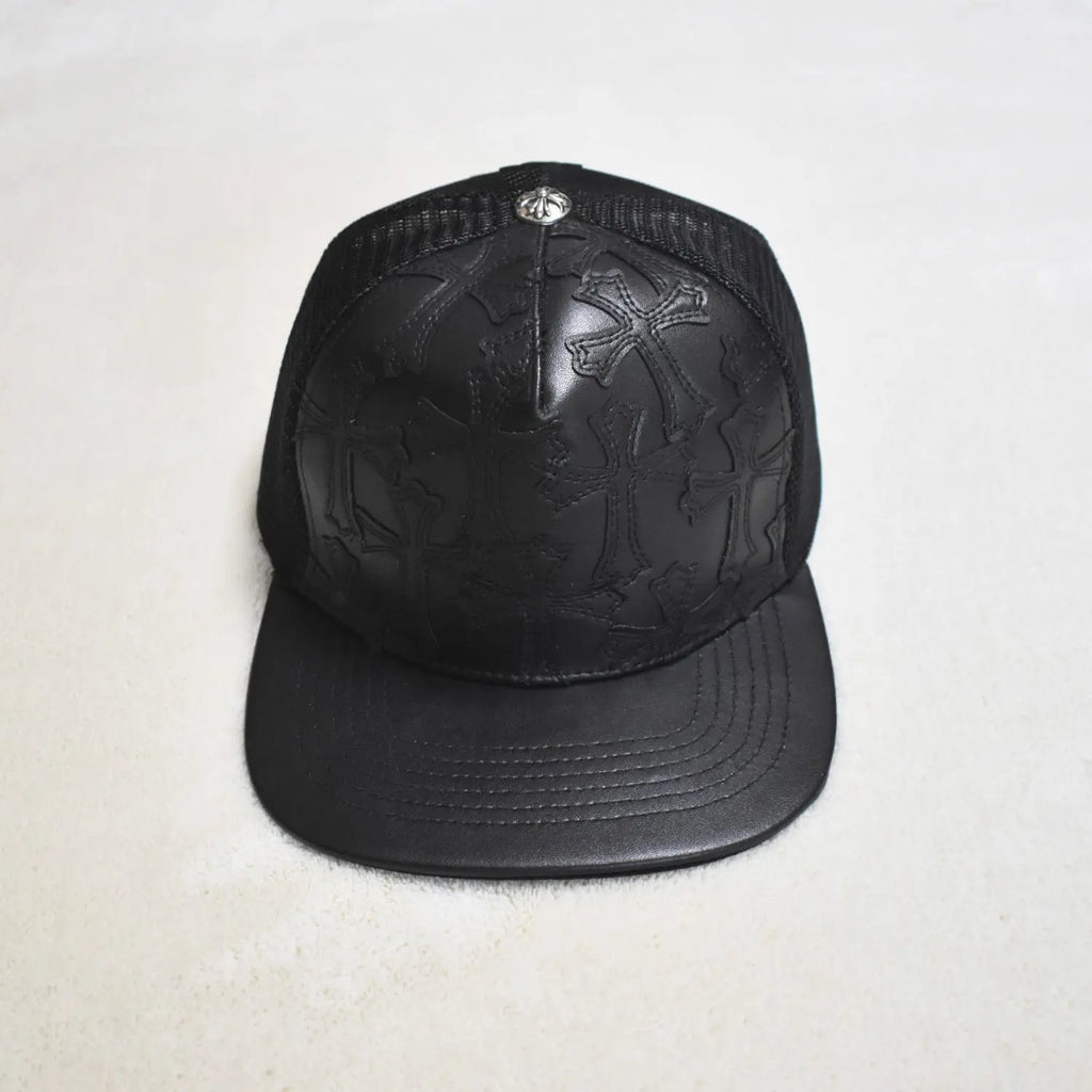 Hollywood Fashion Brand CHROME  S Heart Cross Badge Wide Brim Sun Hat for Men and Women eprolo