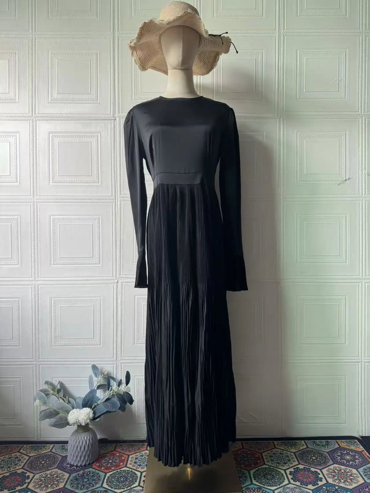 Elegant Fitted Long Sleeve Maxi DressCold-Beauty Soft Charm Winter Fashion eprolo