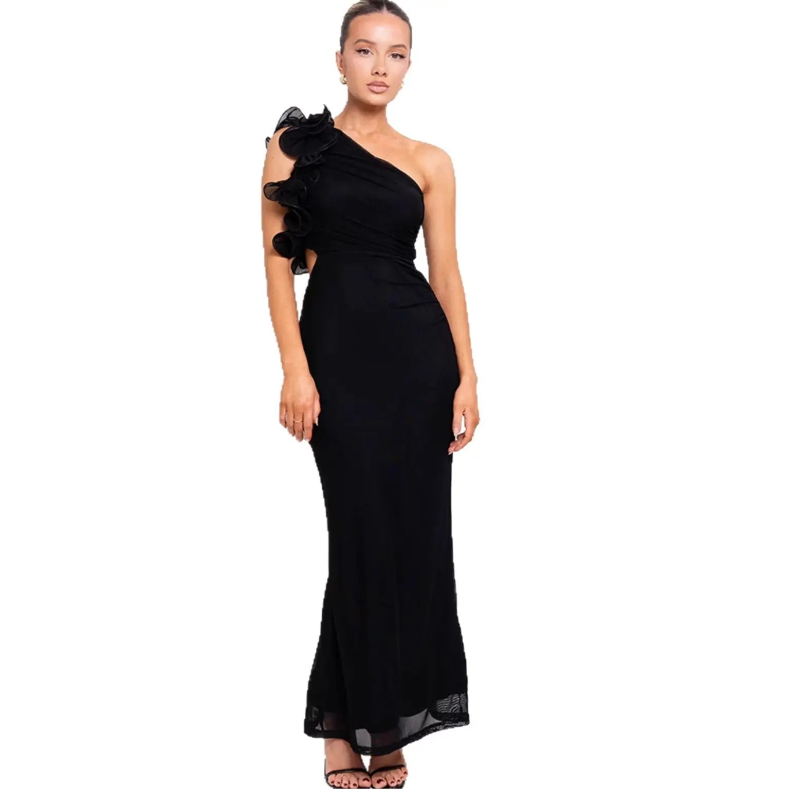 New Sleeveless Dress Sexy Casual Fitted Off-Shoulder Solid Color Women's Dress eprolo