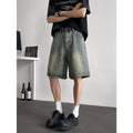 shorts denim loose casual straight leg cropped pants eprolo