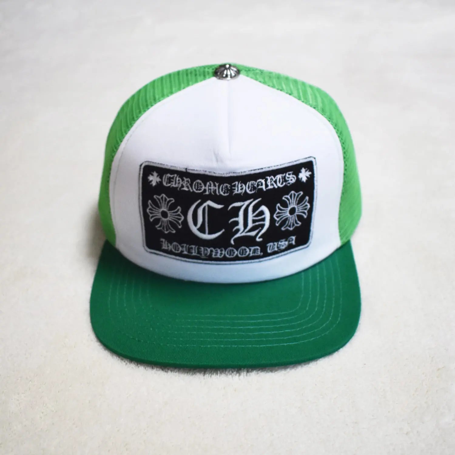 Hollywood Fashion Brand CHROME  S Heart Cross Badge Wide Brim Sun Hat for Men and Women eprolo