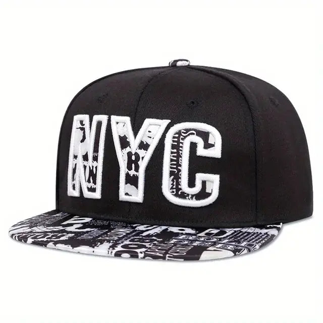 Flat brimmed hat street dance embroidery NYC hip-hop hat eprolo