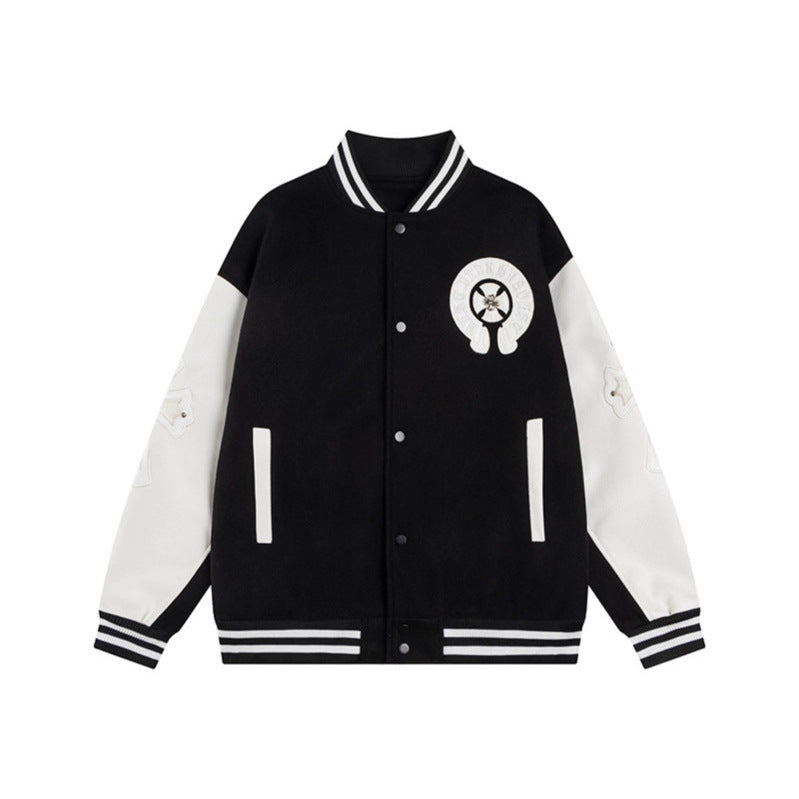 Casaco Baseball com Bordado de Letras - Corte Solto