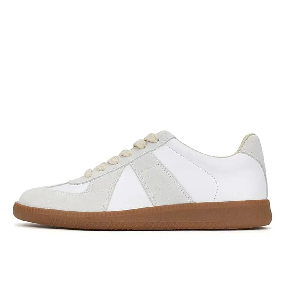 Contrast Round Toe Flats Sneakers eprolo