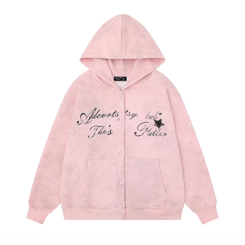 Sweatshirt com Fecho e Capuz - Corte Solto