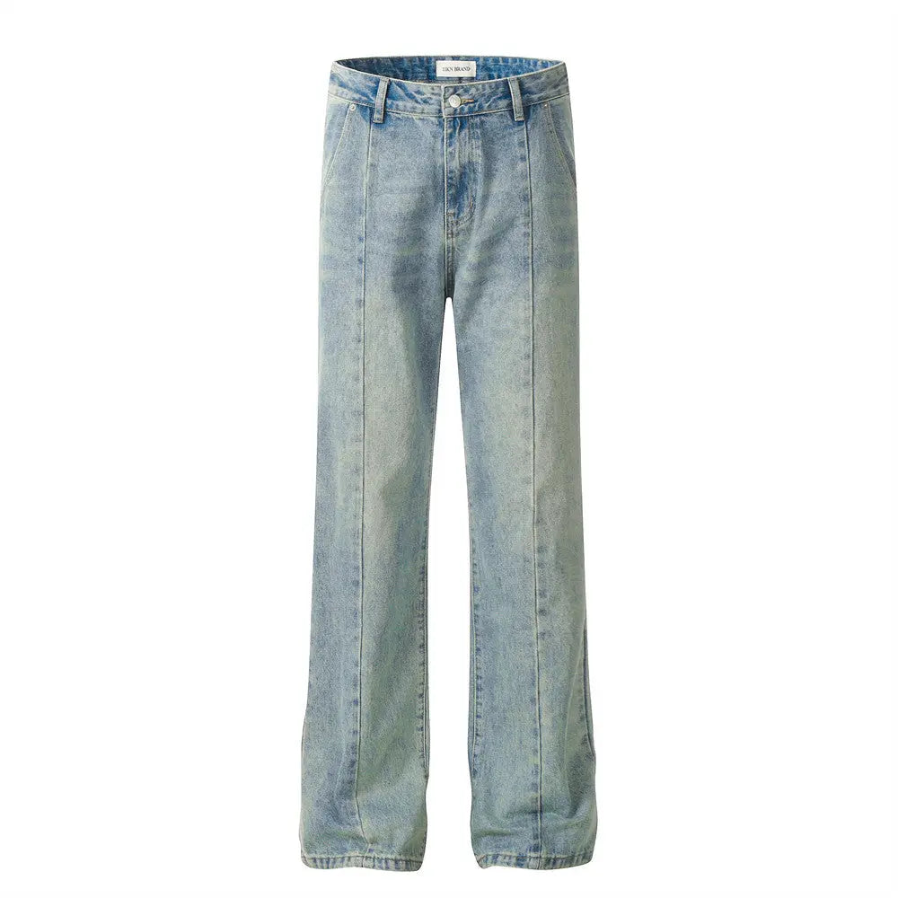 Make vintage washed denim pants for casual wear eprolo