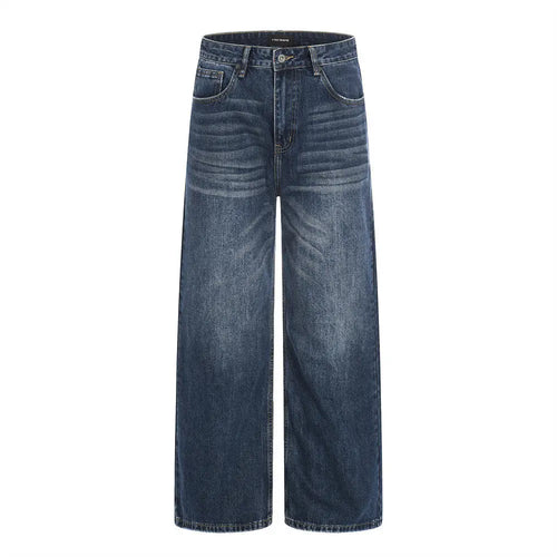 Washed denim straight leg pants eprolo