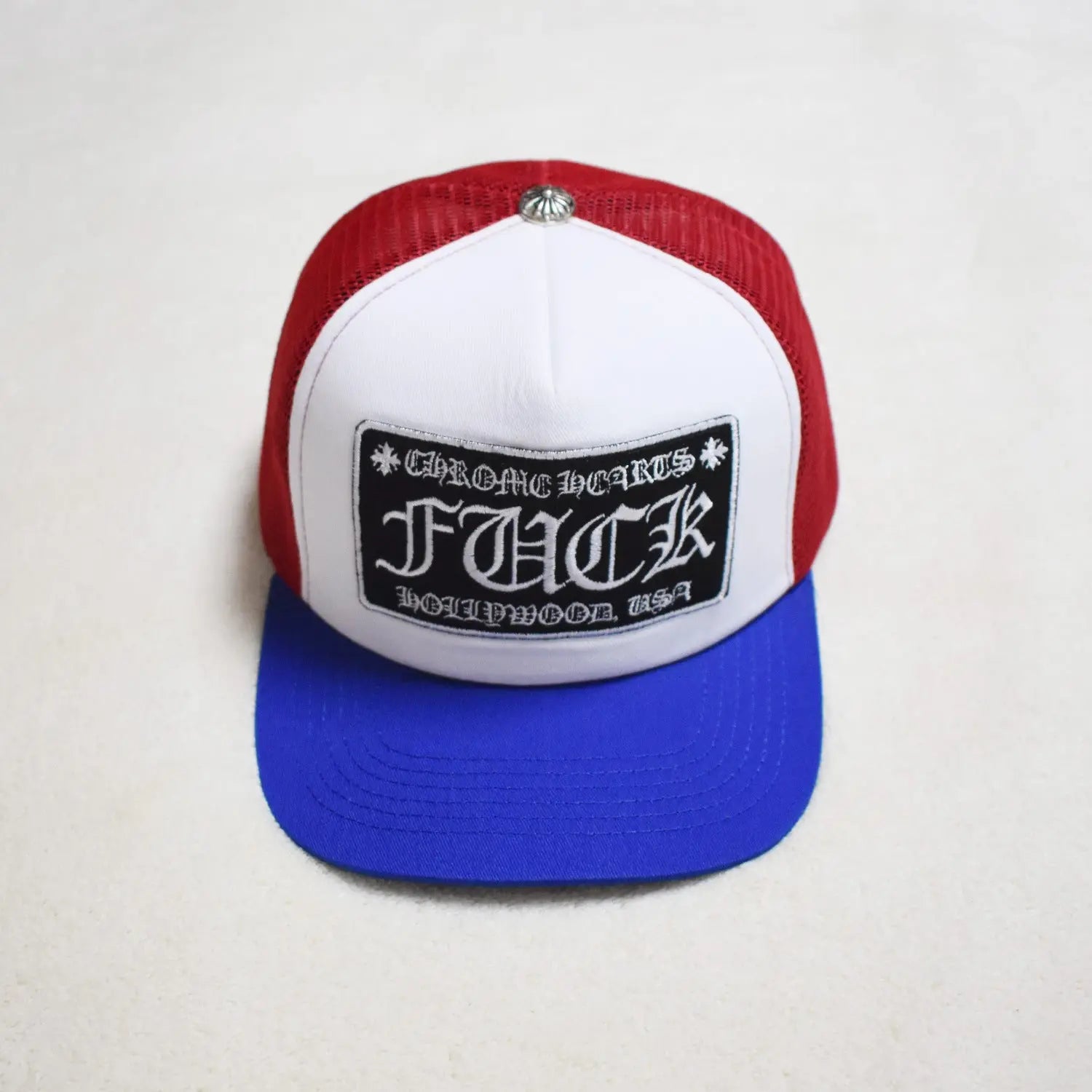 Hollywood Fashion Brand CHROME  S Heart Cross Badge Wide Brim Sun Hat for Men and Women eprolo