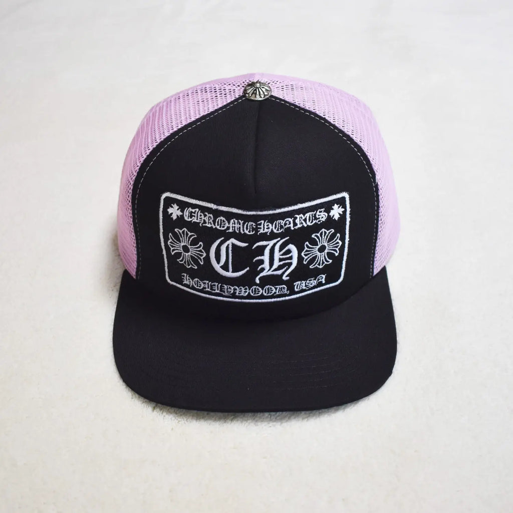 Hollywood Fashion Brand CHROME  S Heart Cross Badge Wide Brim Sun Hat for Men and Women eprolo