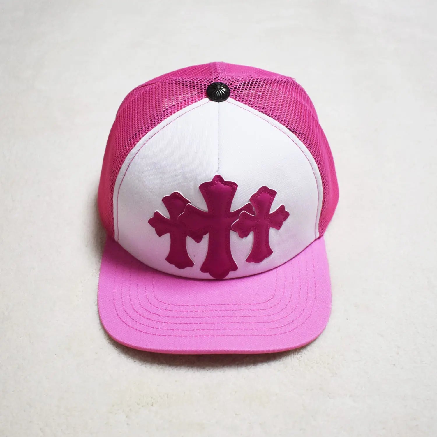Hollywood Fashion Brand CHROME  S Heart Cross Badge Wide Brim Sun Hat for Men and Women eprolo