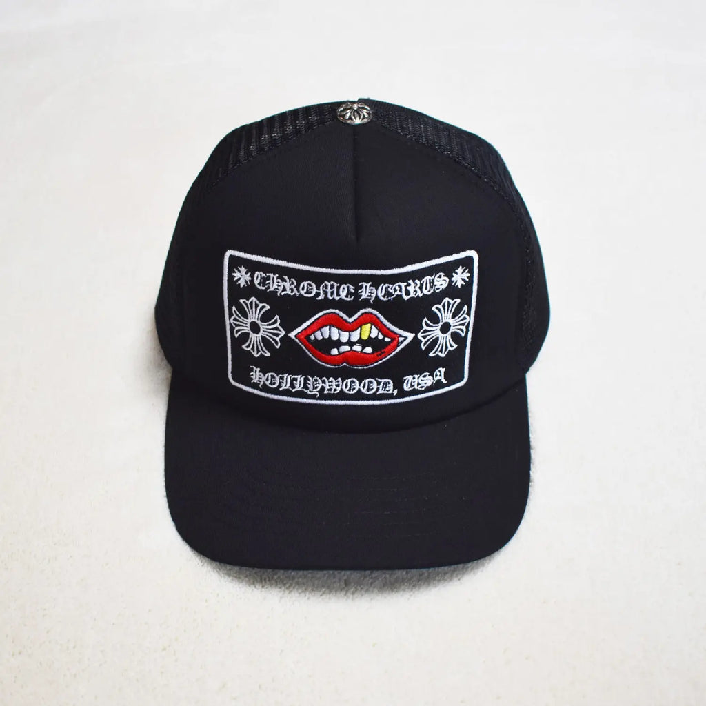 Hollywood Fashion Brand CHROME  S Heart Cross Badge Wide Brim Sun Hat for Men and Women eprolo