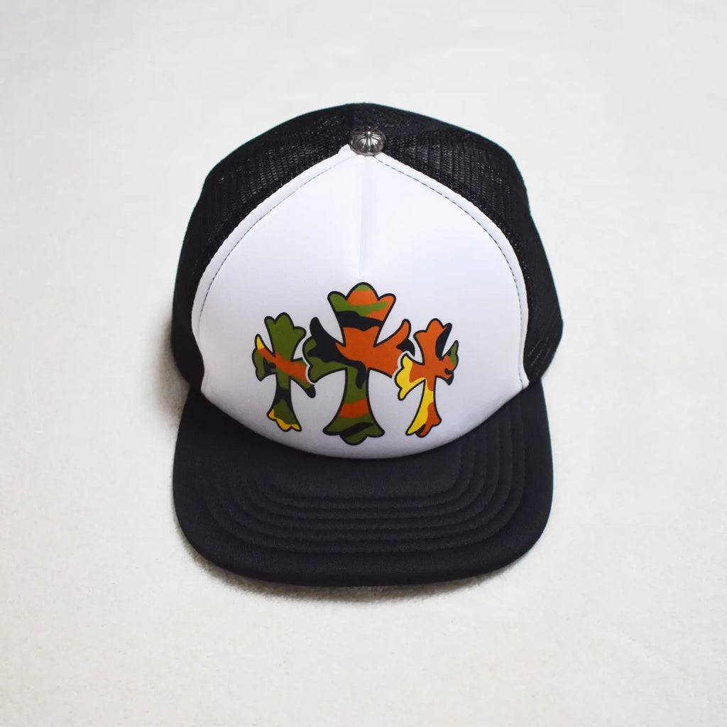 Hollywood Fashion Brand CHROME  S Heart Cross Badge Wide Brim Sun Hat for Men and Women eprolo