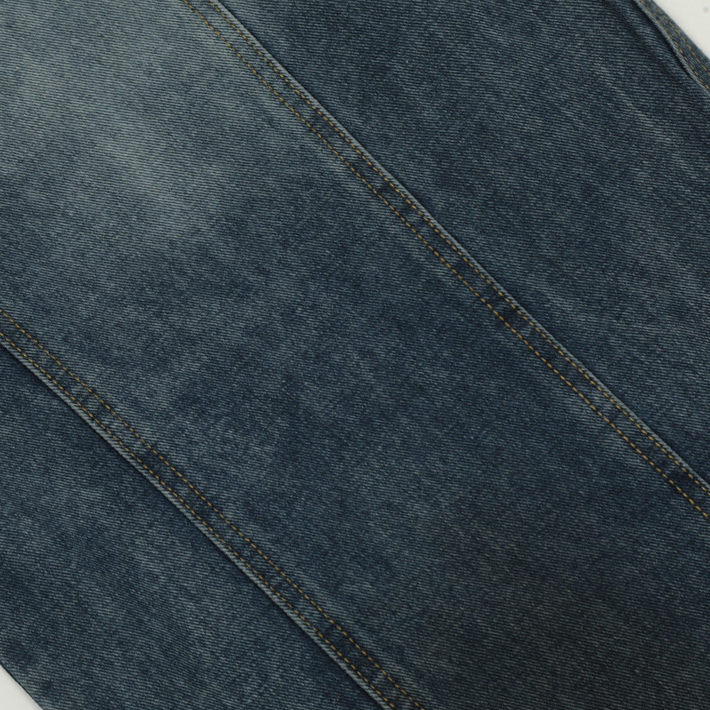 Color blocking curved knife jeans