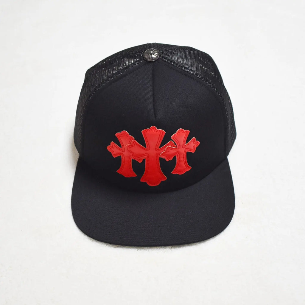 Hollywood Fashion Brand CHROME  S Heart Cross Badge Wide Brim Sun Hat for Men and Women eprolo