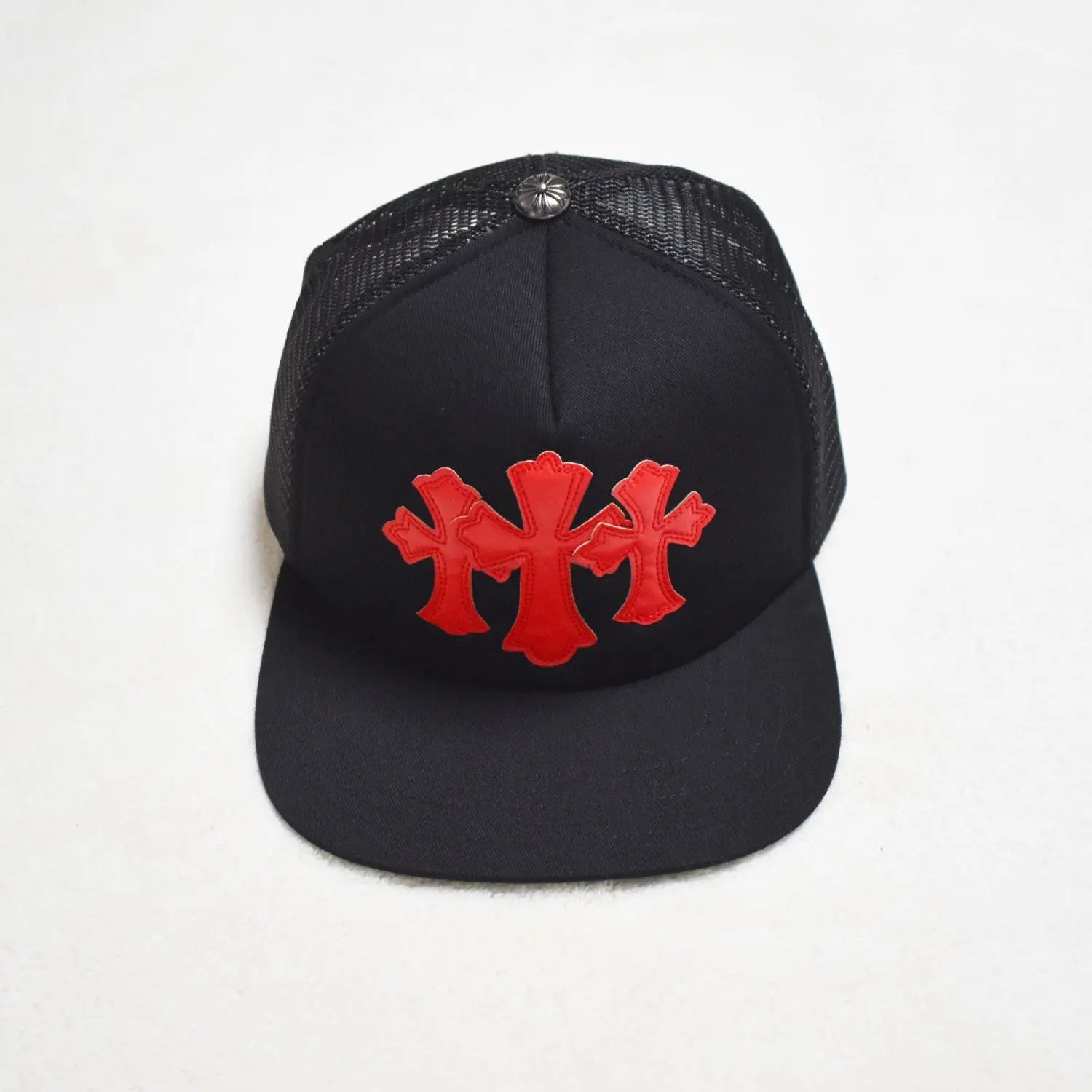 Hollywood Fashion Brand CHROME  S Heart Cross Badge Wide Brim Sun Hat for Men and Women eprolo