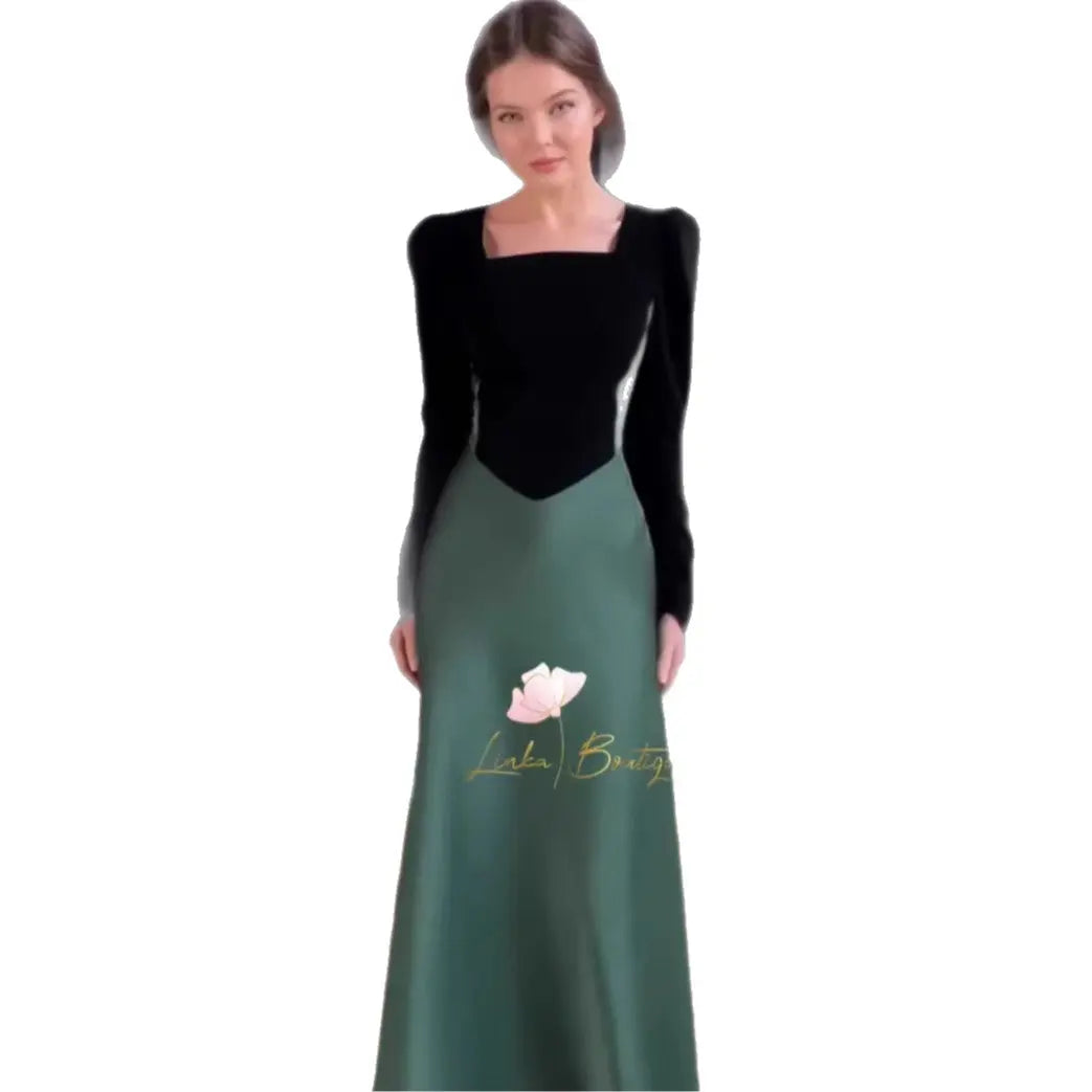 Royal Style New Autumn Vintage Fashion Elegant Long Sleeve Maxi Dress eprolo