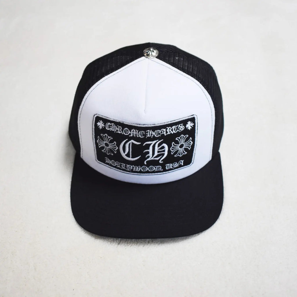 Hollywood Fashion Brand CHROME  S Heart Cross Badge Wide Brim Sun Hat for Men and Women eprolo