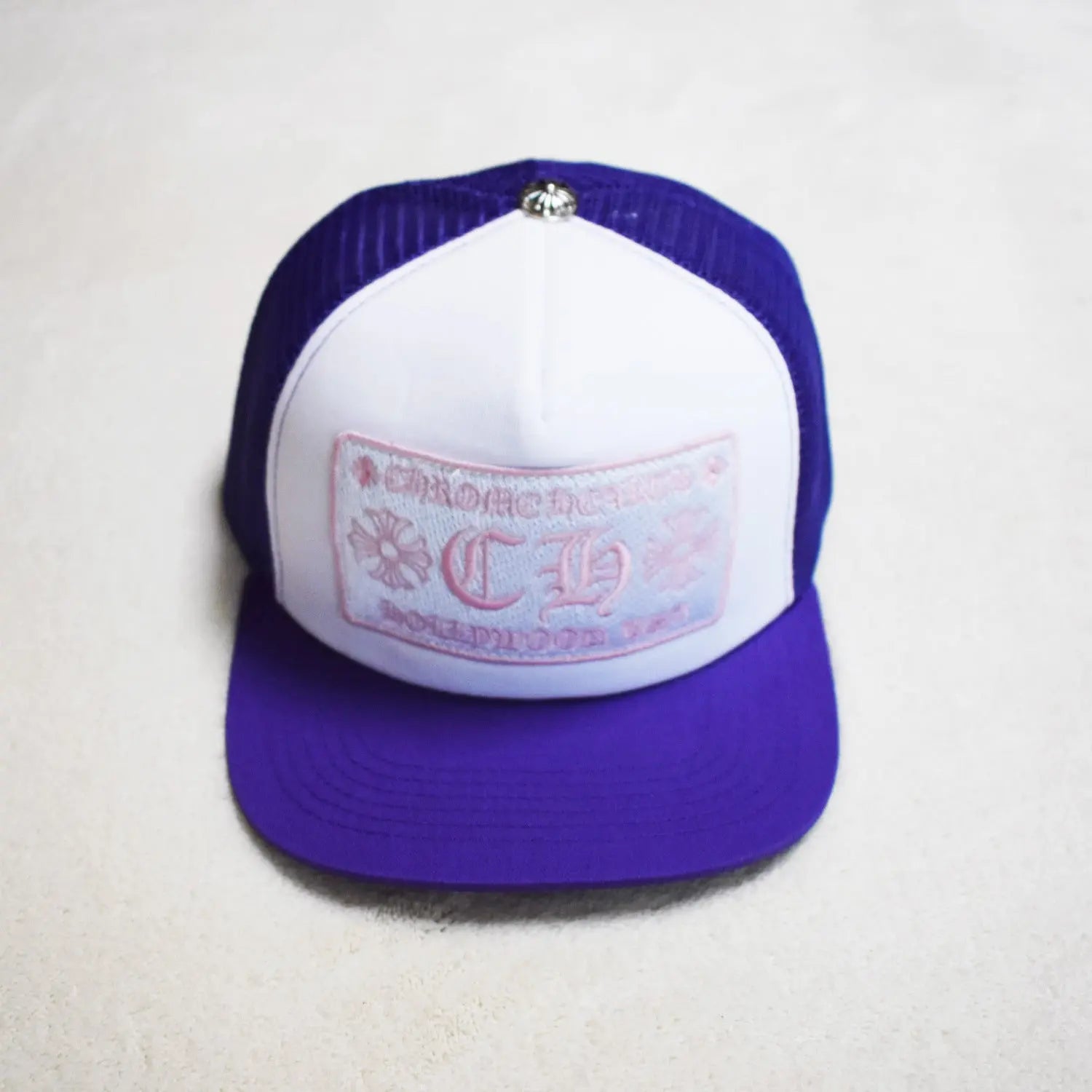 Hollywood Fashion Brand CHROME  S Heart Cross Badge Wide Brim Sun Hat for Men and Women eprolo