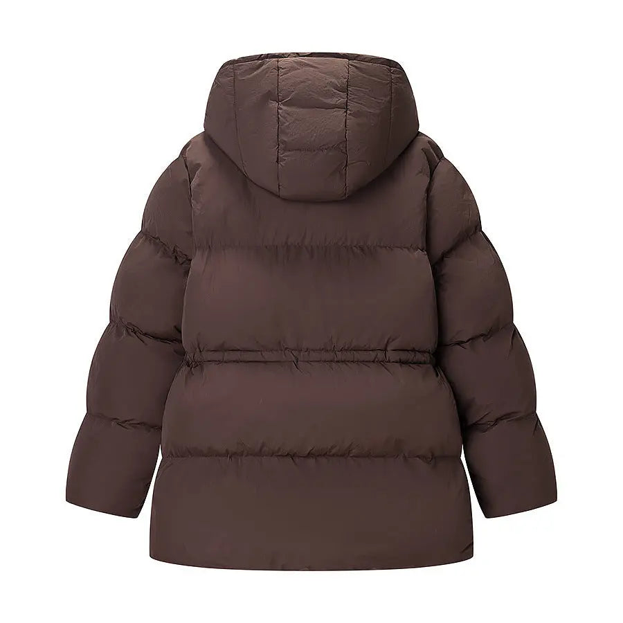 Casual drawstring mid length hand stuffed cotton jacket eprolo
