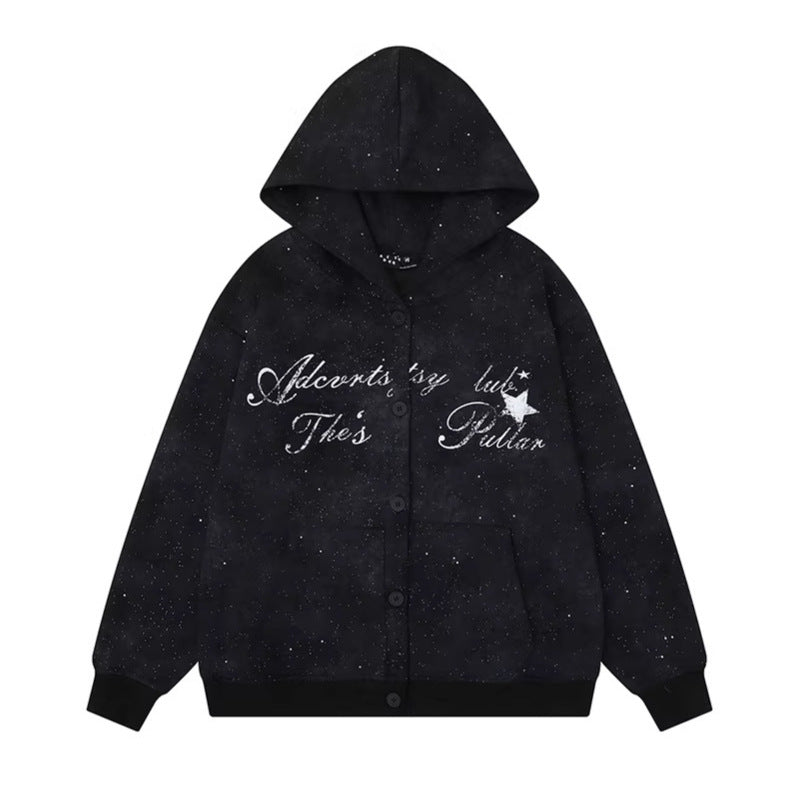 Sweatshirt com Fecho e Capuz - Corte Solto