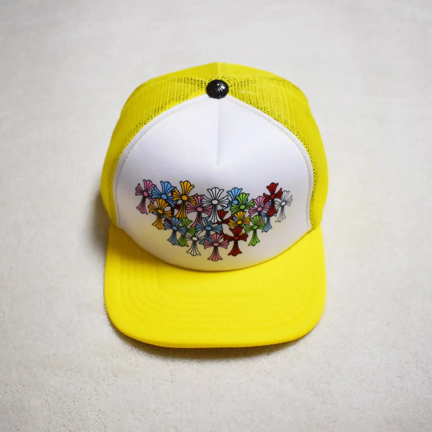 Hollywood Fashion Brand CHROME  S Heart Cross Badge Wide Brim Sun Hat for Men and Women eprolo