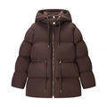 Casual drawstring mid length hand stuffed cotton jacket eprolo