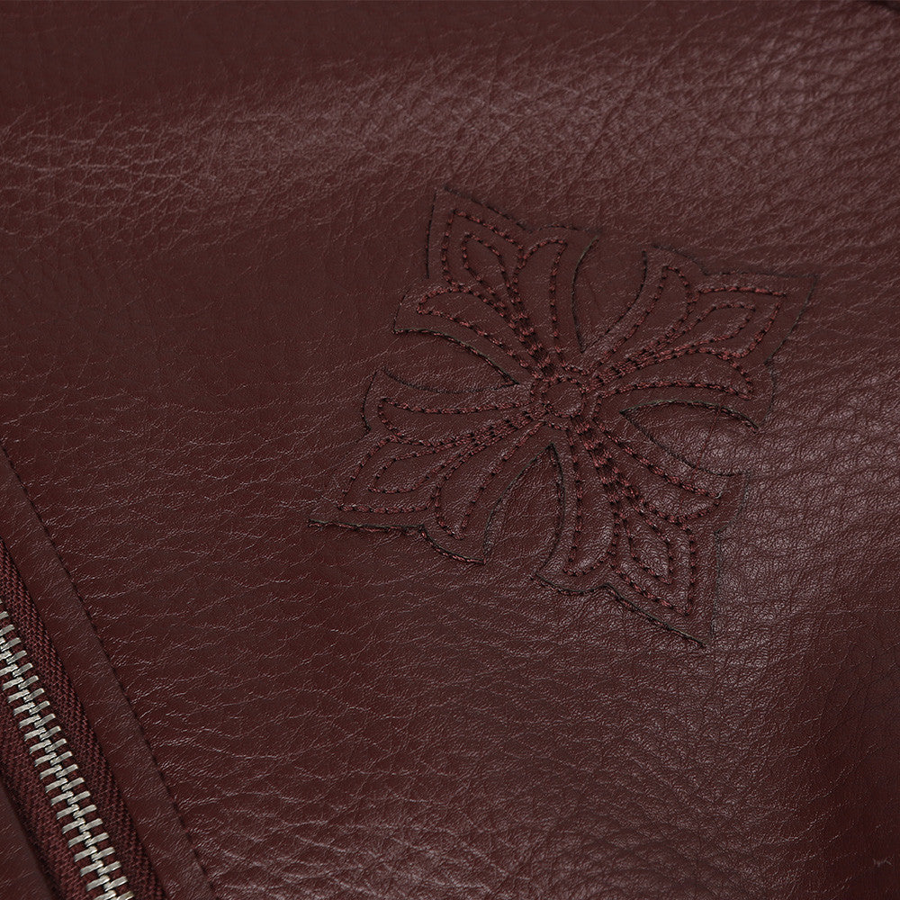 Leather baseball jersey