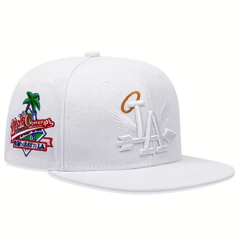 Hip hop hat flat top baseball hat men's flat hat coconut tree flat edge hat eprolo
