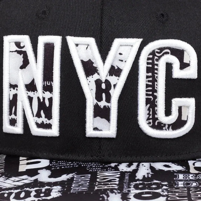 Flat brimmed hat street dance embroidery NYC hip-hop hat eprolo