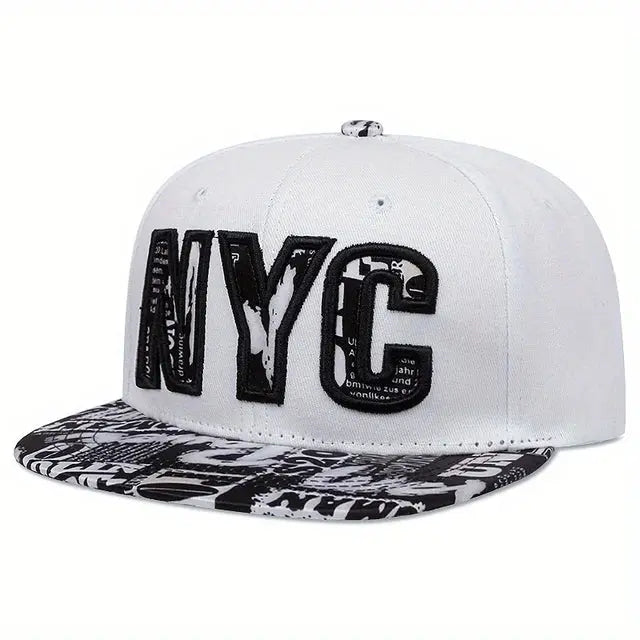 Flat brimmed hat street dance embroidery NYC hip-hop hat eprolo