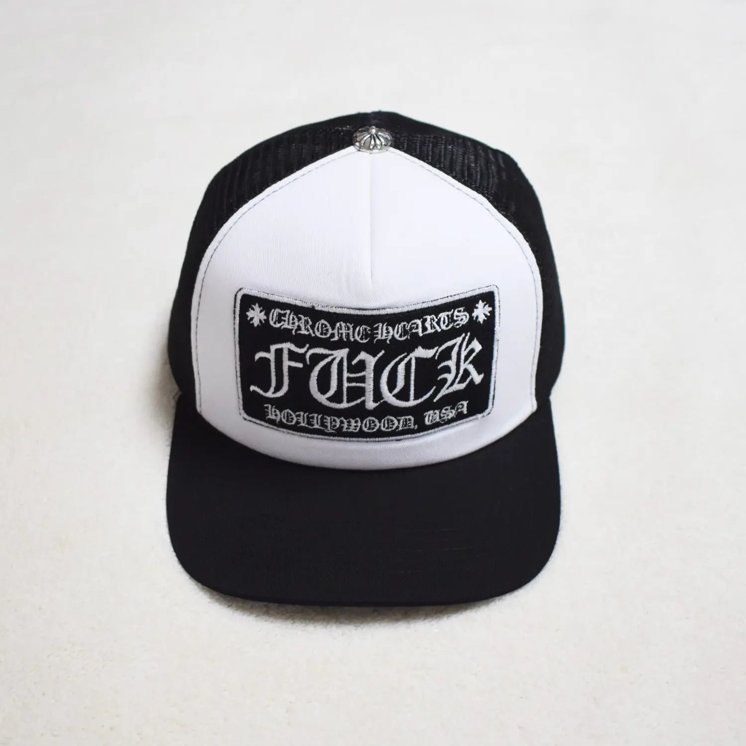 Hollywood Fashion Brand CHROME  S Heart Cross Badge Wide Brim Sun Hat for Men and Women eprolo