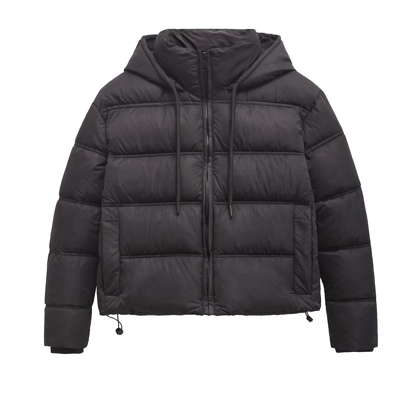 Casaco de Algodão Simples com Capuz