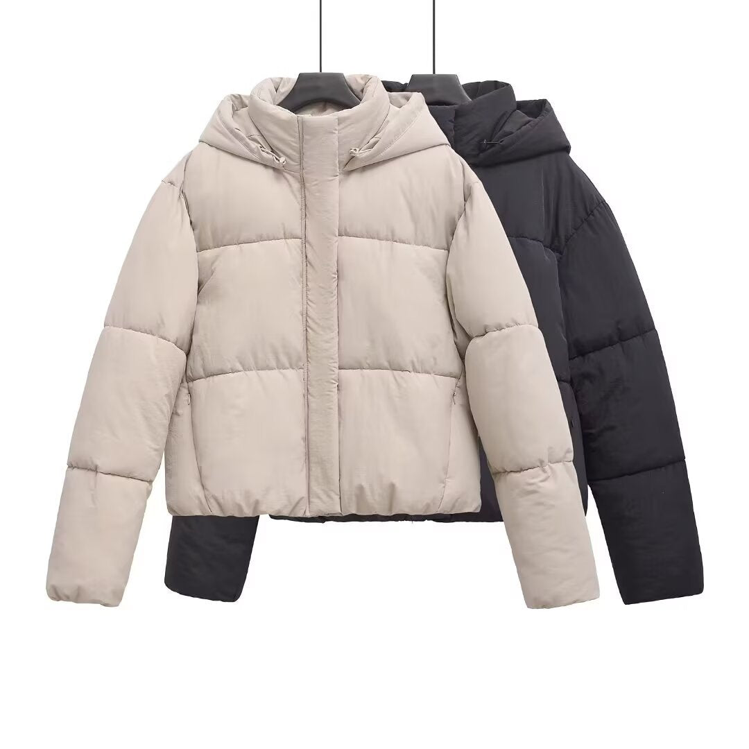 Casaco de Algodão Quente com Capuz