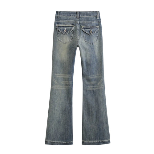 Elastic slim fit flared pants, pants, jeans eprolo