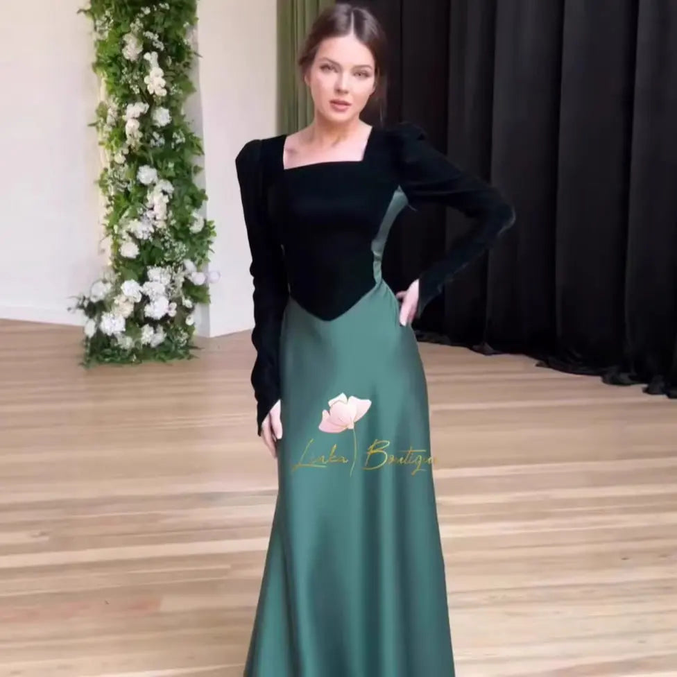 Royal Style New Autumn Vintage Fashion Elegant Long Sleeve Maxi Dress eprolo