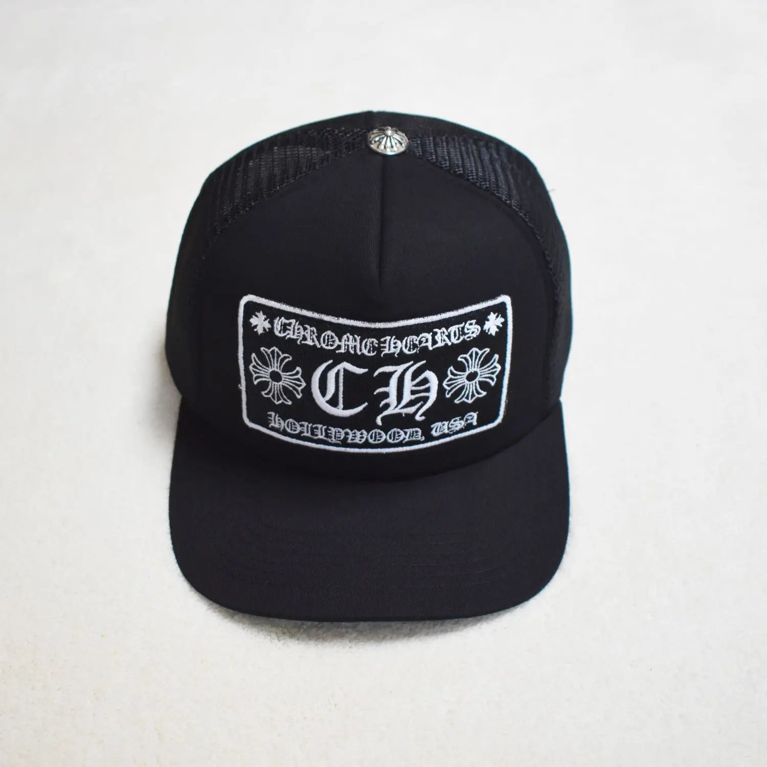 Hollywood Fashion Brand CHROME  S Heart Cross Badge Wide Brim Sun Hat for Men and Women eprolo