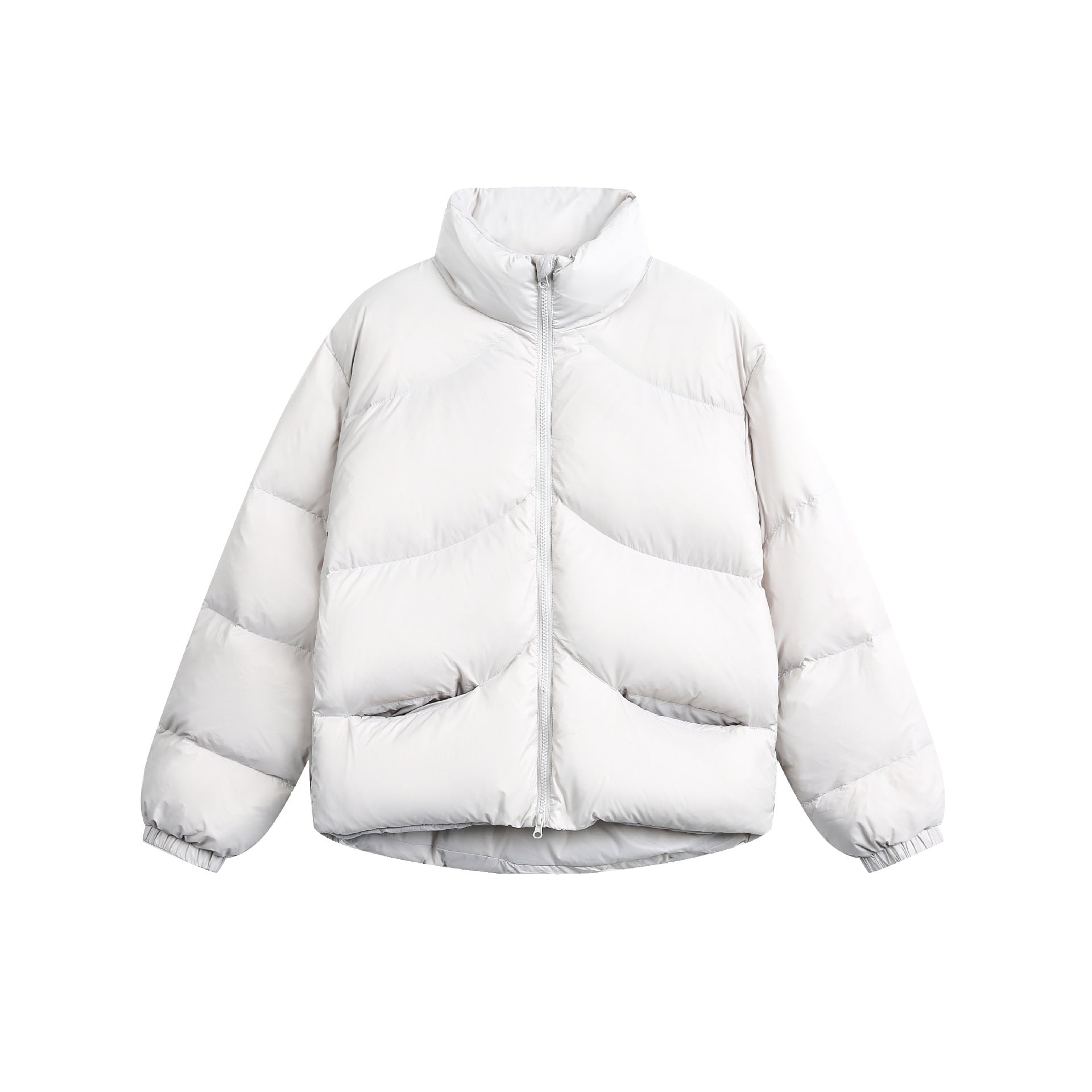 Stand up collar loose and versatile thick bread jacket