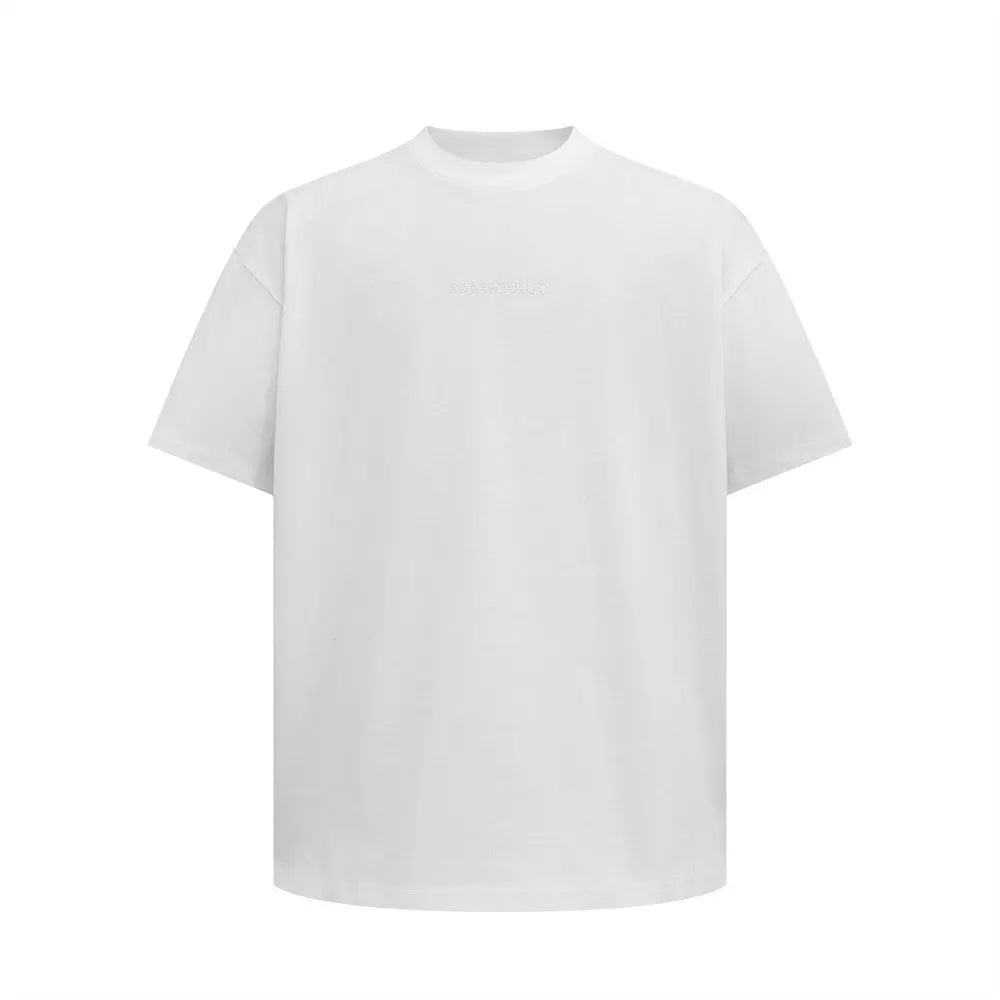 Simple rhinestone letter casual short sleeved shirt eprolo