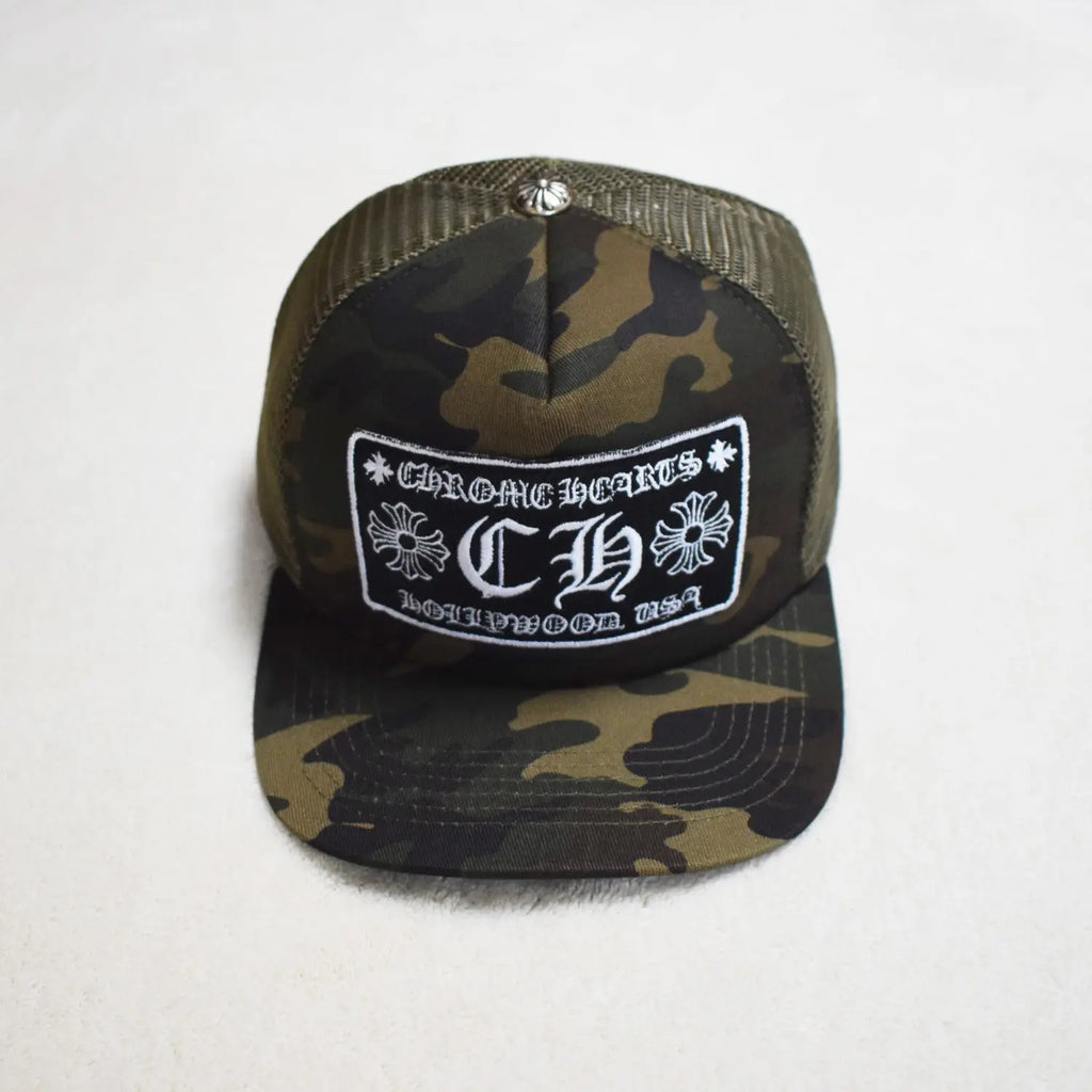 Hollywood Fashion Brand CHROME  S Heart Cross Badge Wide Brim Sun Hat for Men and Women eprolo