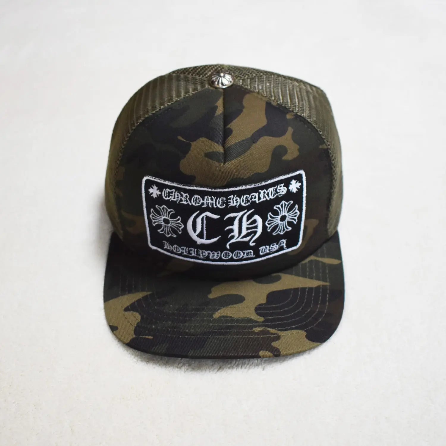 Hollywood Fashion Brand CHROME  S Heart Cross Badge Wide Brim Sun Hat for Men and Women eprolo