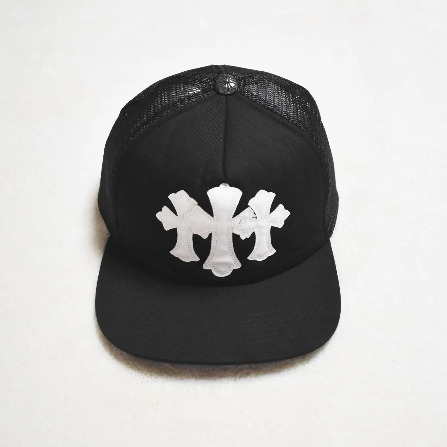 Hollywood Fashion Brand CHROME  S Heart Cross Badge Wide Brim Sun Hat for Men and Women eprolo