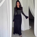Elegant Fitted Long Sleeve Maxi DressCold-Beauty Soft Charm Winter Fashion eprolo