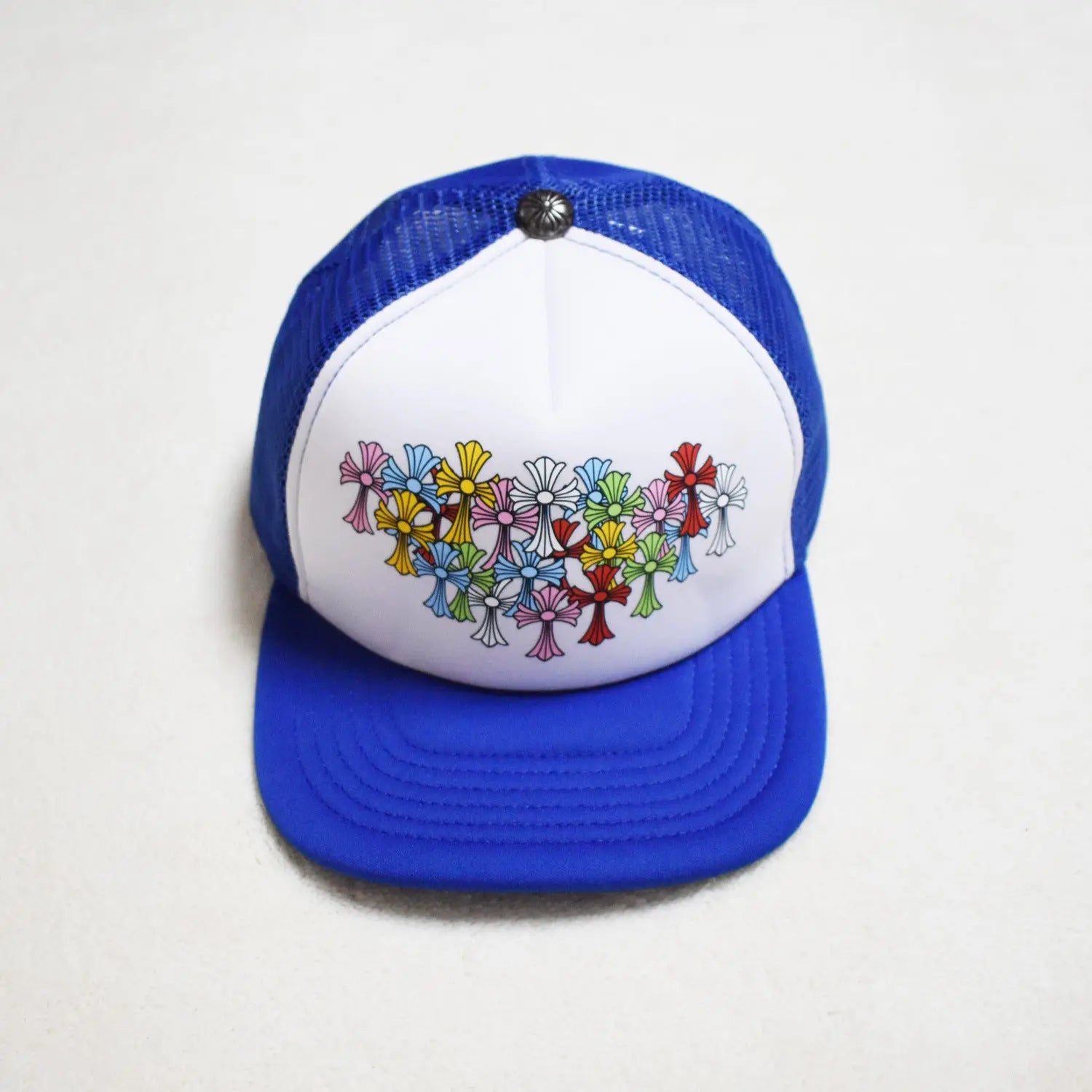 Hollywood Fashion Brand CHROME  S Heart Cross Badge Wide Brim Sun Hat for Men and Women eprolo
