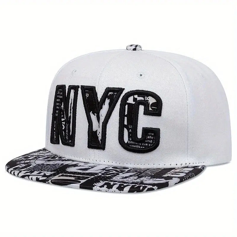 Flat brimmed hat street dance embroidery NYC hip-hop hat eprolo
