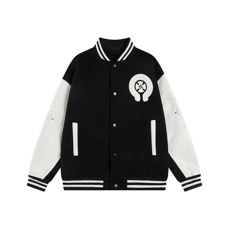 Casaco Baseball com Bordado de Letras - Corte Solto