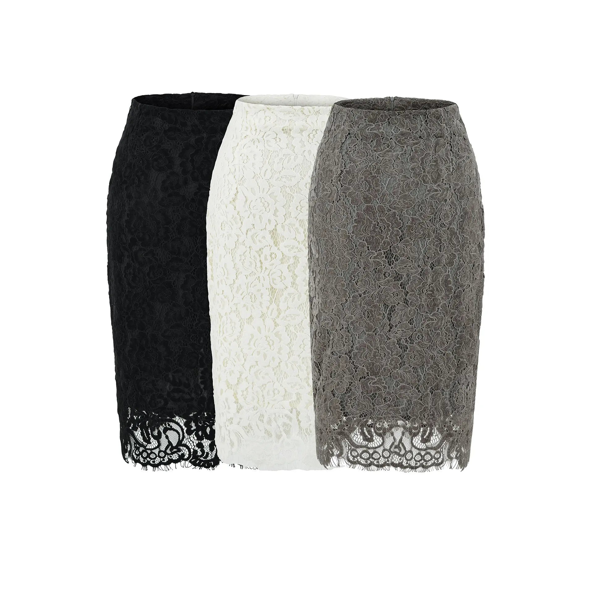 Slimming lace midi skirt eprolo