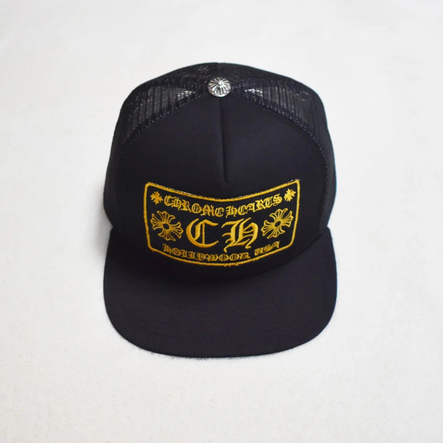 Hollywood Fashion Brand CHROME  S Heart Cross Badge Wide Brim Sun Hat for Men and Women eprolo