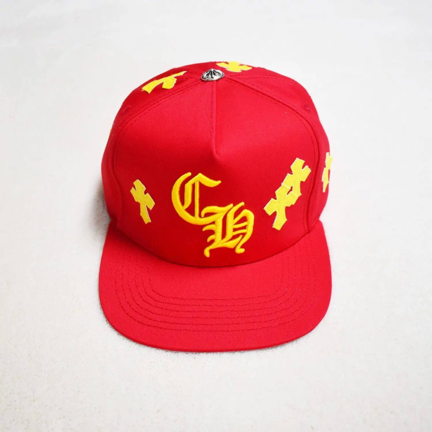 Hollywood Fashion Brand CHROME  S Heart Cross Badge Wide Brim Sun Hat for Men and Women eprolo